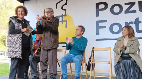 El consejero Ovidio Zapico, interviene en el acto de entrega de los XV Galardones del Pozu Fortuna