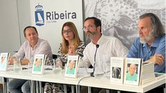 Pastor Rodr�guez, Ana Barreiro, X. Antonio Andrade e Miguel Anxo Fern�n na presentaci�n do libro en Ribeira