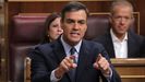 Pedro S�nchez, durante la �ltima sesi�n de control en el Congreso