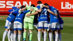 Real Oviedo Sporting derbi asturiano El Molin�n.Los futbolistas del Real Oviedo se conjuran antes del derbi ante el Sporting
