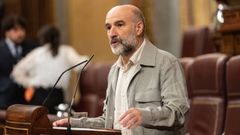 El diputado del BNG N�stor Rego durante una sesi�n en el Congreso a finales de mayo.