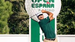 El golfista coru��s Ignacio Mateo Fraga, durante una prueba en Madrid.