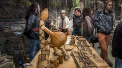 Un postos instalados nas r�as de Vilamor nunha edici�n anterior da Xuntanza de Artes�ns 