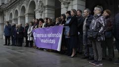 Concentraci�n en A Coru�a el pasado mes de enero en protesta por uno de los dos asesinatos machistas de este a�o en Galicia