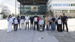 Presentaci�n de la Semana da Mobilidade de Carballo, ayer en la plaza