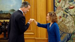 Felipe VI recibe a Meritxell Batet, cuando le traslad� la constituci�n del Parlamento