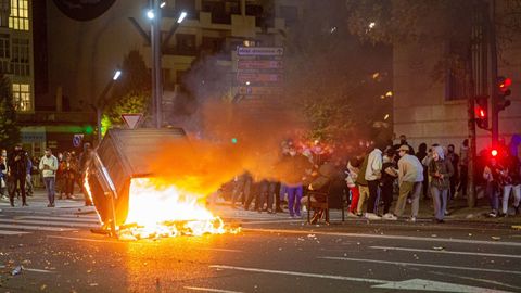 Disturbios en el centro de Logro�o