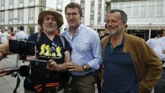 Alberto N��ez Feijoo y Agust�n Hern�ndez, durante las fiestas de la Ascensi�n en Santiago