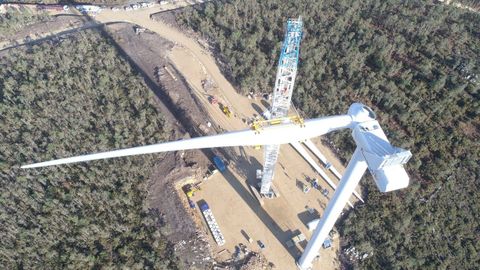 Foto de archivo de una instalacin elica de Naturgy