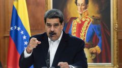 Nicol�s Maduro, durante un discurso en el palacio de Miraflores, en Caracas 