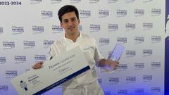 Jacobo Diz Gmez, alumno del CIFP Paseo das Pontes de A Corua, con el XII Premio Promesas de la Alta Cocina de Le Cordon Bleu Madrid