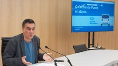 El concejal de Transporte de Pontevedra, Demetrio G�mez, hizo balance de la actividad en fase de pruebas del Coche de unto