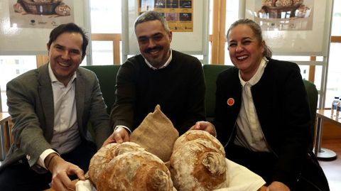 Sutil, P�rez e Su�rez, na presentaci�n do programa cultural