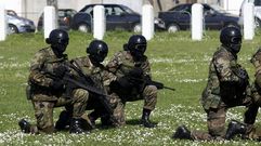 Adiestramiento del Tercio Norte en el cuartel de Dolores