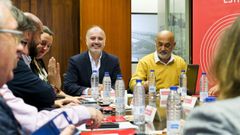 David Regades y  Tino Fern�ndez, en la reuni�n del grupo de trabajo Consorcio Zona Franca-Concello de Pontevedra