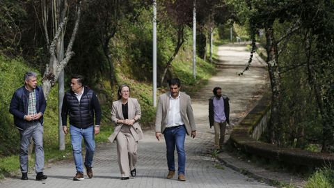 Ethel Vázquez visitó el paseo del Barbaña para anunciar la licitación.