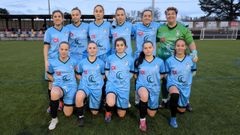 Alineaci�n titular de las boirenses en el partido contra el Friol.