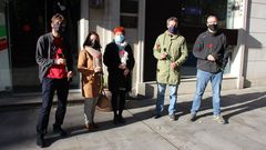 Miembros del grupo municipal del BNG en el acto conmemorativo