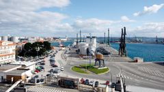 Vista del muelle corus de Calvo Sotelo