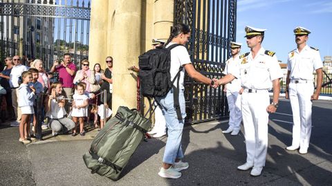 Entrada de nuevos alumnos en la Escuela Naval Militar de Marn