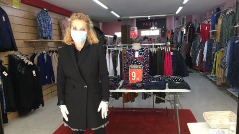 Pilar Rodr�guez, de la tienda de moda Pausa, en Sada