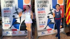 Casti�eiras y Calo, en el campeonato de Espa�a.