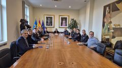 Reunin presidida por Adriana Lastra, con los presidentes de Oviedo y Sporting, Polica y Guardia Civil