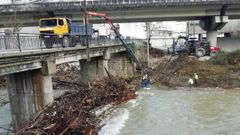 Limpieza del Nal�n a su paso por Tudela Vegu�n