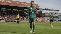 Fabio Gonz�lez durante el encuentro frente al CD Lugo