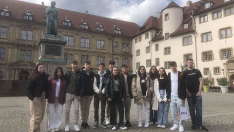 Alumnos del instituto ribadense en un intercambio en Alemania realizado en el año 2023 con el programa Erasmus Plus
