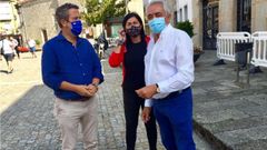 La presidenta provincial del PP, Elena Candia, visit� Chantada junto con el diputado Jaime de Olano. A la derecha, el alcalde y senador chantadino Manuel Varela