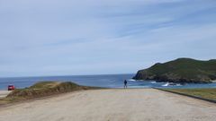 Vista de la playa de O Rodo, situada en Marnela, en la parroquia de Pant�n