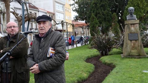 Carlos Mella en el 2016, cuando presid�a la Fundaci�n Castelao, en un homenaje al pol�tico y escritor gallego en Rianxo. 