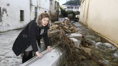 Mara Jess Vale, onte, en Xunqueira, o barrio da riada