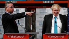 Michael Gove, junto a Johnson durante la campa�a a favor del �brexit� en junio del 2016.