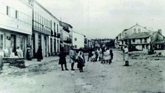 A actual avenida de Galicia das Pontes, no ano 1910