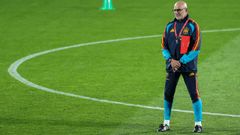 Luis de la Fuente durante un entrenamiento