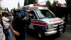 Ambulancia en la que es trasladado Garc�a M�rquez