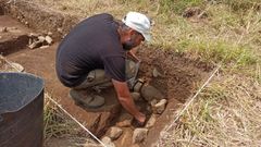 Un aspecto de las prospecciones arqueolgicas realizadas en el lugar de O Escourial en el 2023