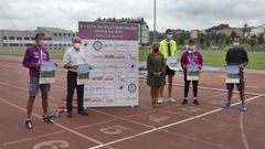 Presentaci�n de la sexta Festa do Atletismo Galego, este martes, en la pista del CGTD de Pontevedra