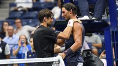 David Ferrer y Rafa Nadal en el US Open