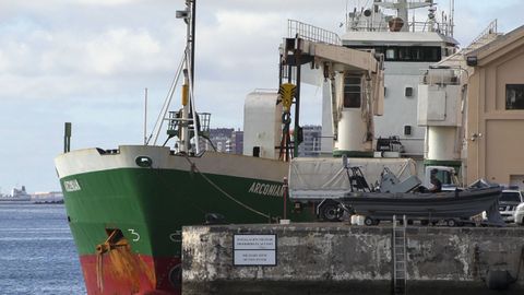 El Arconian, atracado en un muelle de Las Palmas.