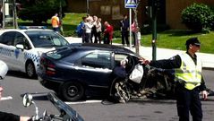 Peligroso accidente en Santiago