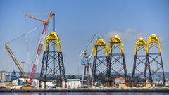 La gr�a ser� similar a la utilizada para el ensamblaje de las �jackets� del parque e�lico alem�n de Wikinger