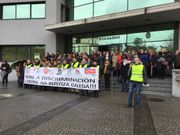 Concentraci�n de trabajadores de los juzgados de Lugo