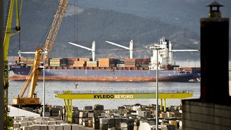 Imagen de archivo de las instalaciones de Kaleido en el puerto de Vigo, donde cargan granito.