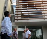 Cu��a visit� las obras ayer en compa��a de Dolores Sangiao