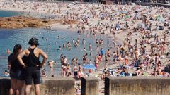 Hacia una nueva jornada de playa en A Corua este mircoles. 