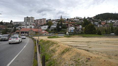 Las obras del nudo de bomberos, en Pontevedra, paradas desde hace un a�o