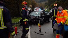 As� quedaron los turismos del accidente en A Chabasqueira